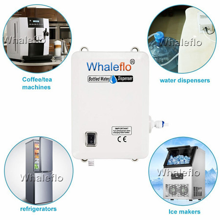Applicazione tipica del sistema di erogazione dell'acqua in bottiglia Whaleflo
